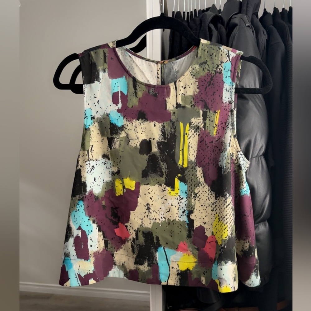 Kit & Ace Abstract Print Sleeveless Top